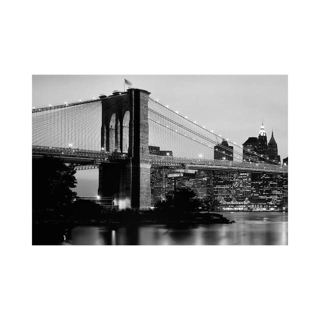 Brooklyn Bridge Across The East River At Dusk, Manhattan, New York City, New York State, USA by Panoramic Images - Wrapped Canvas Print Latitude Run S on Productcaster.