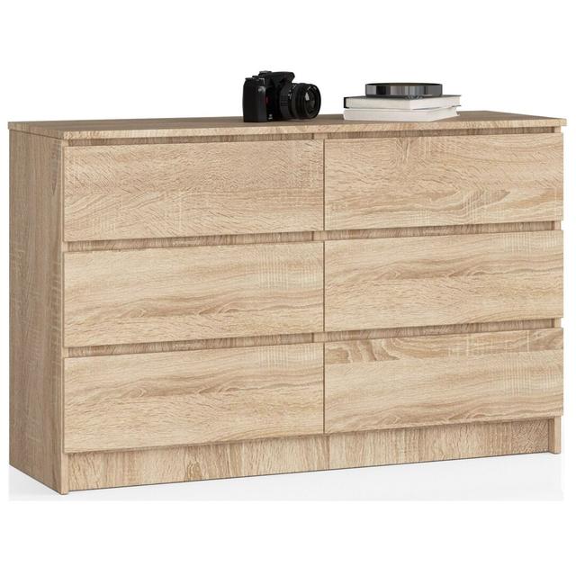 Elree 6 Drawer 120Cm W Double Dresser 17 Stories Colour: Sonoma Oak on Productcaster.