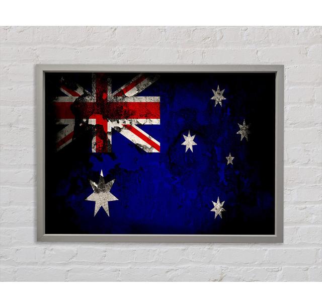 Australische Flagge Grunge - Einzelner Bilderrahmen Kunstdrucke auf Leinwand Bright Star Größe: 59,7 cm H x 84,1 cm B x 3,3 cm T on Productcaster.