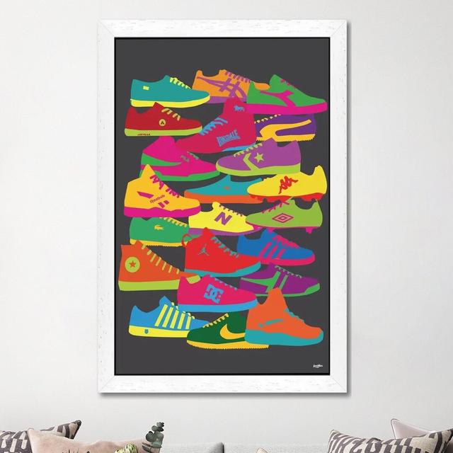 Sneakers by Yoni Alter - Print on Canvas Corrigan Studio Size: 152.4cm H x 101.6cm W x 3.81cm D, Frame Option: White Framed on Productcaster.