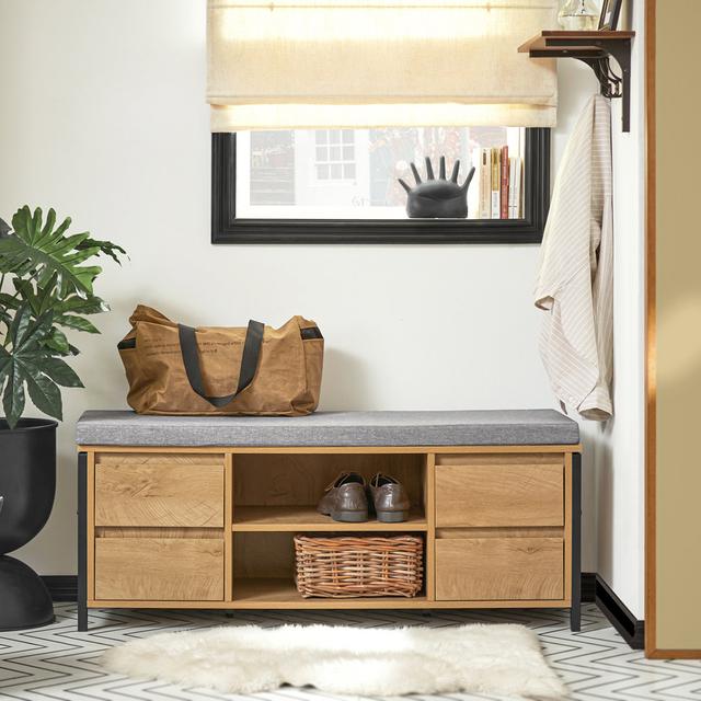 6 Pair Shoe Storage Bench Williston Forge on Productcaster.