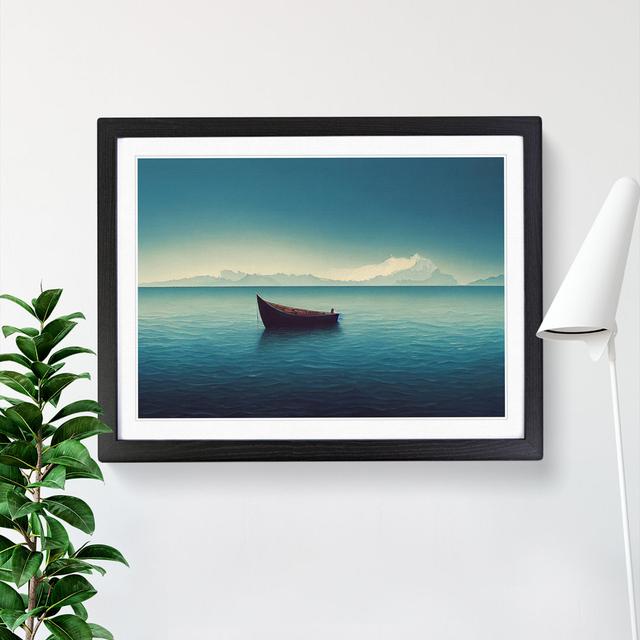 Lone Boat Vol.4 - Single Picture Frame Print Breakwater Bay Size: 25cm H x 34cm W, Frame Colour: Black on Productcaster.