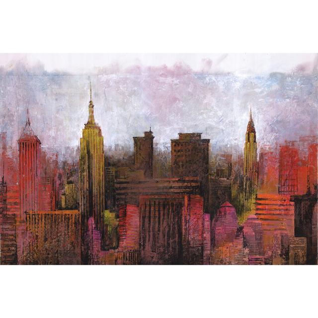 New York Skyline by - Painting on Marlow Home Co. Size: 61cm H x 91cm W x 3.8cm D on Productcaster.