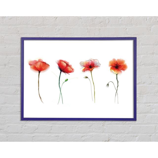 Beautiful Red Poppies - Single Picture Frame Art Prints Ophelia & Co. Size: 59.7cm H x 84.1cm W x 2cm D on Productcaster.