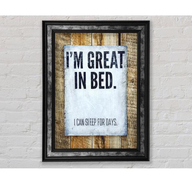 I'm Great In Bed - Print Bright Star Size: 84.1cm H x 59.1cm W on Productcaster.