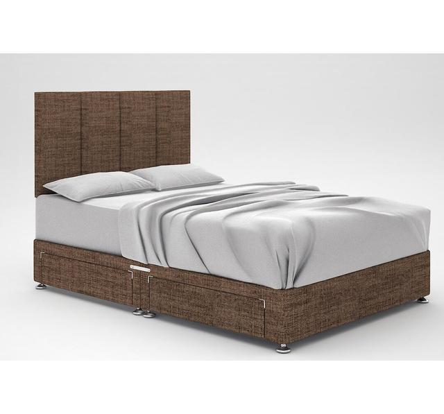 Bendooragh Divan Bed Base 17 Stories Storage Type: 2 Drawers Same Side, Colour: Mocha, Size: Small Double on Productcaster.