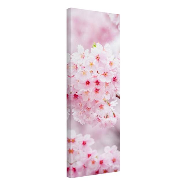 Japanese Cherry Blossoms Art Print - Wrapped Canvas Graphic Art Ebern Designs on Productcaster.