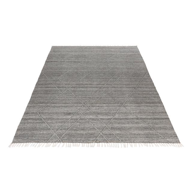 Dakar Uni Hand Woven Area Rug Obsession Rug Size: Rectangle 140 x 200cm, Colour: Grey/Brown/Blue on Productcaster.