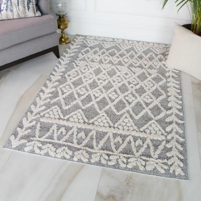 Carnell Moroccan Tufted Grey Rug Bloomsbury Market Rug Size: Rectangle 80 x 150cm on Productcaster.