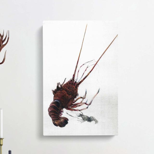 Crayfish by Watanabe Seitei - Wrapped Canvas Painting Print East Urban Home Size: 60cm H x 40cm W x 3cm D on Productcaster.