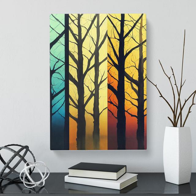 CAN-V0523-2542X Tree Abstract In Colour Vol.3 - Wrapped Canvas Print Marlow Home Co. Size: 76cm H x 50cm W x 3cm D on Productcaster.