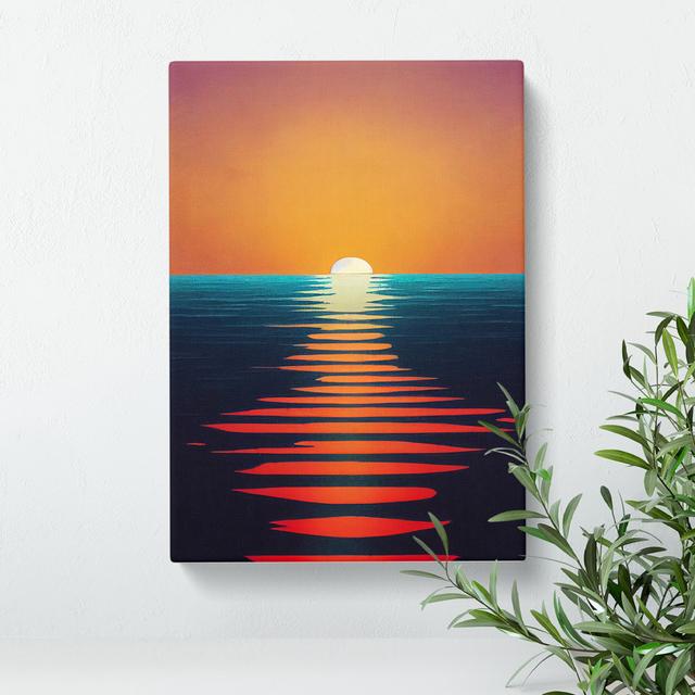 Overwhelming Ocean Sunset House of Hampton Size: 76cm H x 50cm W x 3cm D on Productcaster.