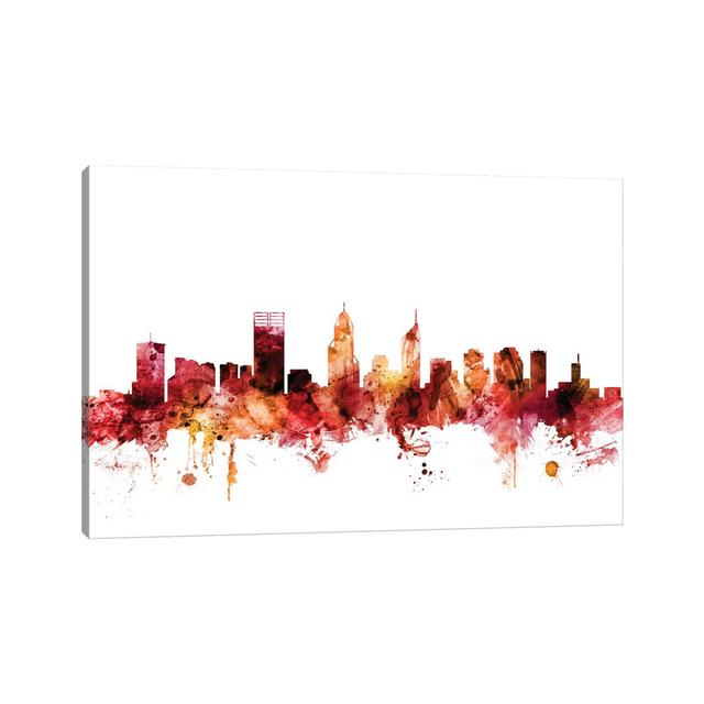 Tehran, Iran Skyline by Michael Tompsett - Wrapped Canvas Art Prints Latitude Run Size: 101.6cm H x 152.4cm W x 3.81cm D on Productcaster.