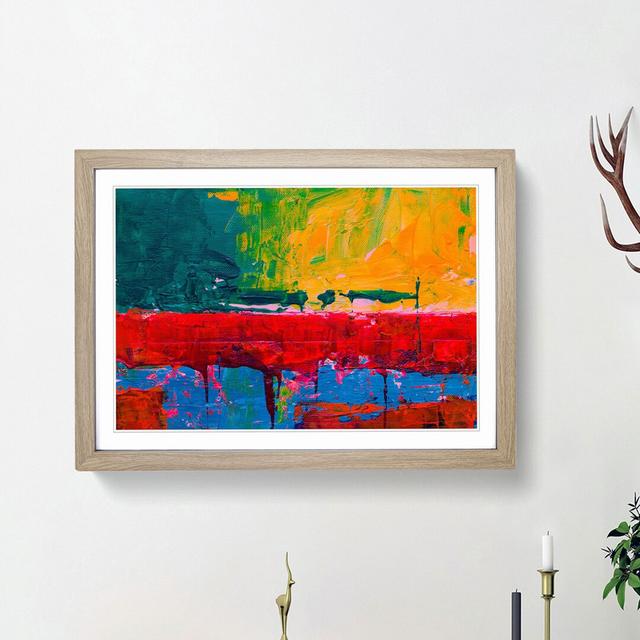 Abstract Art Painting Vol.439 by S.Johnson - Picture Frame Painting Print East Urban Home Frame Option: Oak Framed, Size: 27cm H x 36cm W x 2cm D on Productcaster.