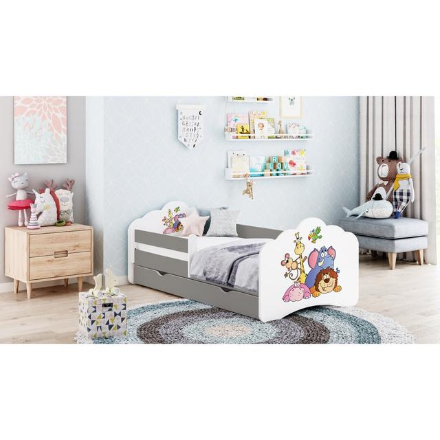 Filion European Toddler (80 x 160cm) Bed Frame with Drawers Zoomie Kids Colour (Bed Frame): Dark Grey on Productcaster.