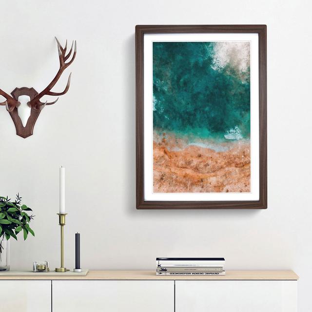 Ocean Meets the Sand - Picture Frame Graphic Art Print East Urban Home Frame Option: Walnut Framed, Size: 87cm H x 62cm W x 2cm D on Productcaster.