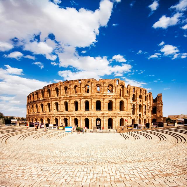 The Jem,Tunisia - Wrapped Canvas Print Latitude Run Size: 51cm H x 51cm W on Productcaster.