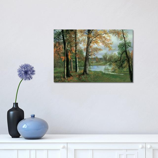 A Quiet Pond by Albert Bierstadt - Wrapped Canvas Art Prints Rosalind Wheeler Size: 30.48cm H x 45.72cm W x 1.91cm D on Productcaster.