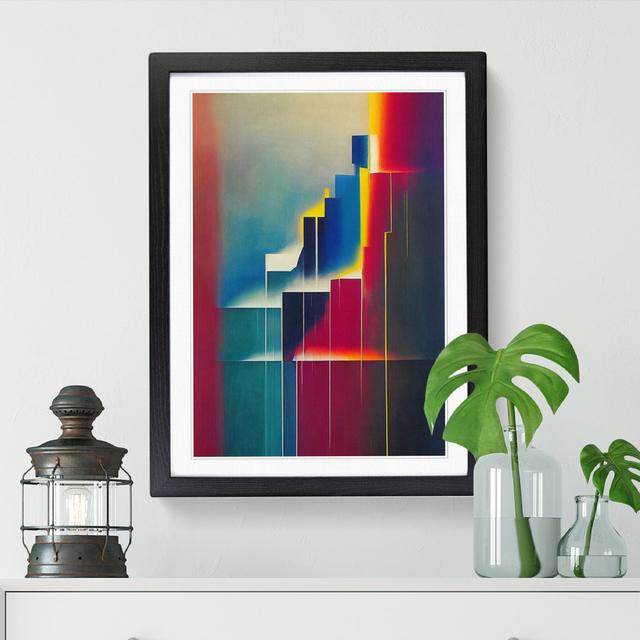 Waterfall Modern Art - Print Metro Lane Size: 34cm H x 25cm W x 2cm D, Frame Option: Walnut on Productcaster.