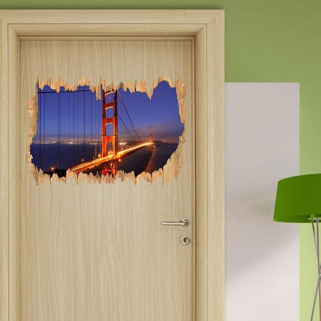 Wandtattoo Golden Gate Bridge bei Nacht in San Francisco East Urban Home on Productcaster.