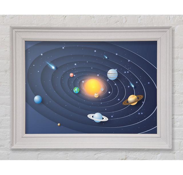 Space Rings Solar System - Single Picture Frame Art Prints Ebern Designs Size: 59.7cm H x 84.1cm W x 8cm on Productcaster.