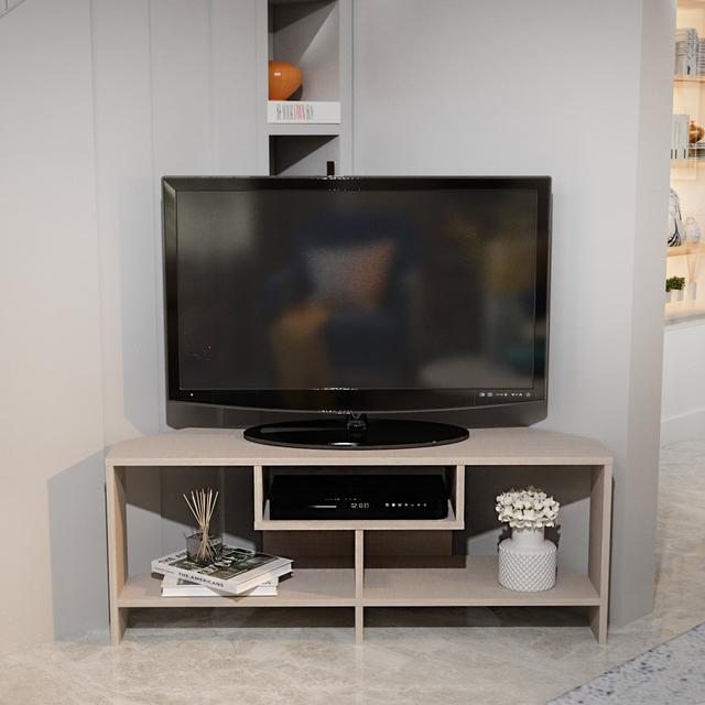 TV-Ständer Moheed für TVs bis zu 50" 17 Stories Farbe: Koton-Beige on Productcaster.