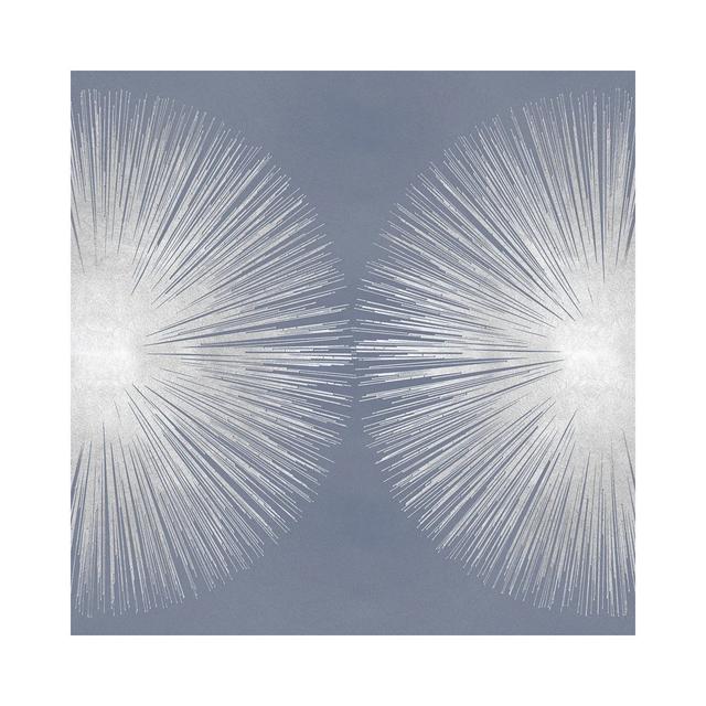 Silver Sunburst on Gray II by Abby Young - Wrapped Canvas Graphic Art Ivy Bronx Size: 31cm H x 31cm W x 1.91cm D, Colour: Silver on Productcaster.