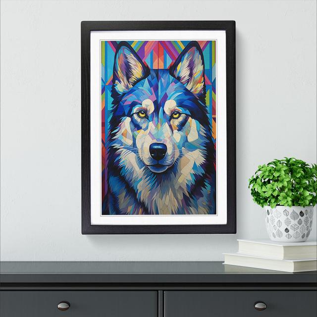 Husky Symbolism No.2 Big Box Art Frame Colour: Black Framed, Size: 64cm H x 46cm W x 2cm D on Productcaster.