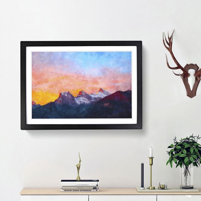 Mountains at Dusk in Canada - Picture Frame Graphic Art Print East Urban Home Size: 24cm H x 33cm W x 2cm D, Frame Option: Black Framed on Productcaster.