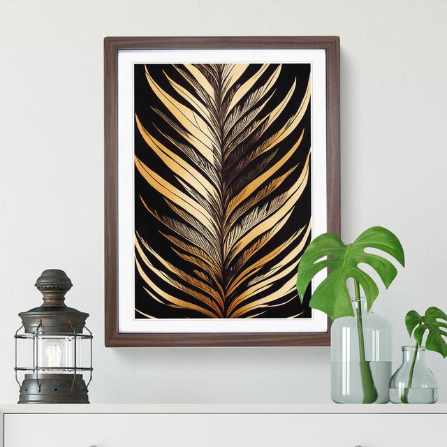 Mighty Feather - Picture Frame Graphic Art Bay Isle Home Size: 64cm H x 46cm W x 2cm D, Frame Colour: Brown Framed on Productcaster.