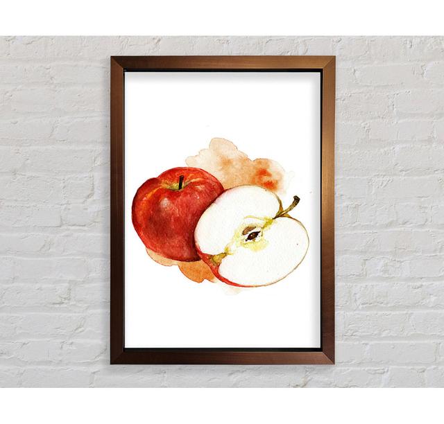 Apple Half - Single Picture Frame Art Prints Bright Star Size: 59.7cm H x 42cm W x 3.4 cm D on Productcaster.