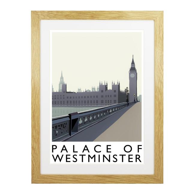 Palace Of Westminster by Richard O'Neil - Print East Urban Home Size: 54 cm H x 44 cm W x 2.2 cm D, Format: Oak Wood Frame on Productcaster.