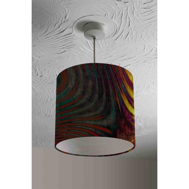 Psychedelic Cotton Drum Lamp Shade Ebern Designs Size: 22cm H x 25cm W x 25cm D on Productcaster.