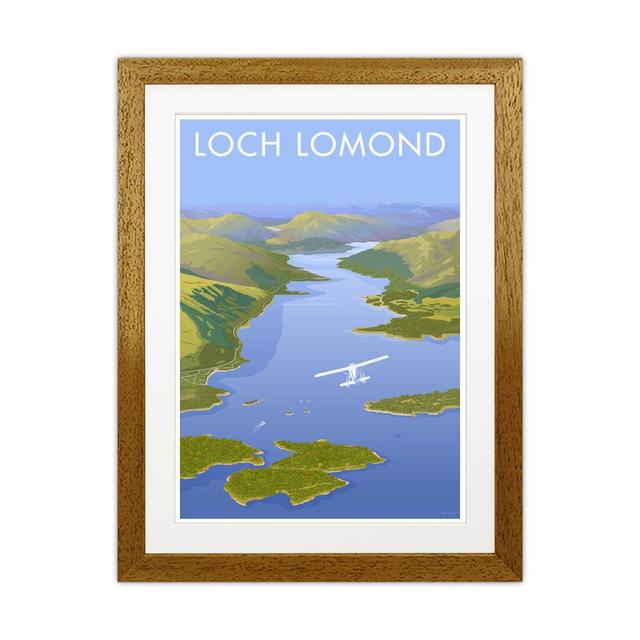 Scotland Loch Lomond by Stephen Millership - Print on Canvas Rosalind Wheeler Size: 43.5cm H x 33.5cm W x 3cm D, Format: Brown Framed Paper on Productcaster.