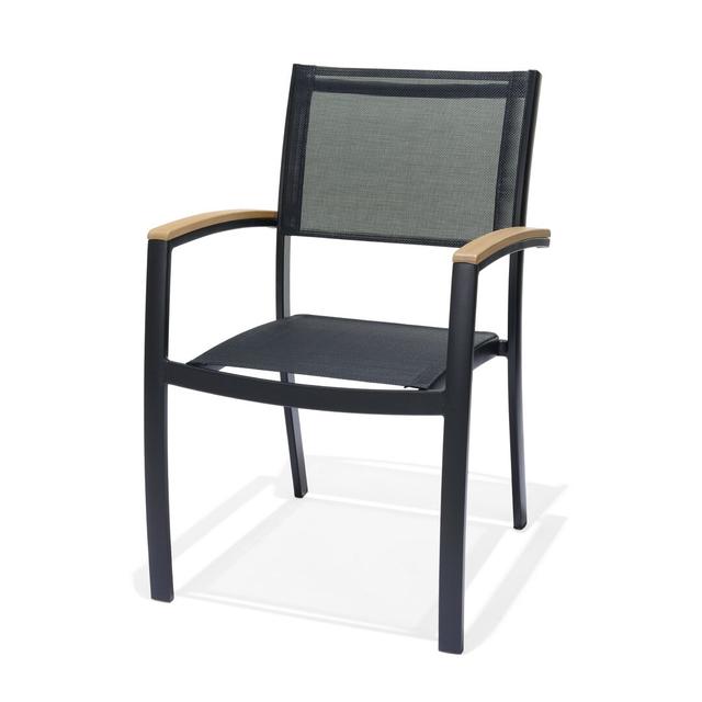 Eva-Vivian Stacking Eucalyptus Patio Dining Armchair 17 Stories on Productcaster.