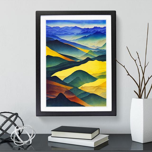 Divine Mountain Landscape - Single Picture Frame Print Alpen Home Size: 64cm H x 46cm W x 2cm D, Frame Colour: Black on Productcaster.