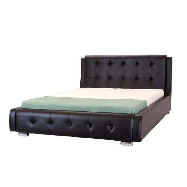 Maybery Upholstered Platform Bed Metro Lane Finish: Black, Size: Double (4'6) on Productcaster.