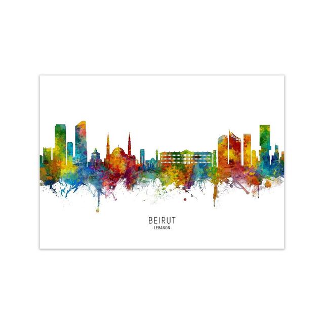 Beirut Lebanon Skyline by Michael Tompsett - Print Latitude Run Format: Unframed, Size: 30cm H x 42cm W x 1cm D on Productcaster.