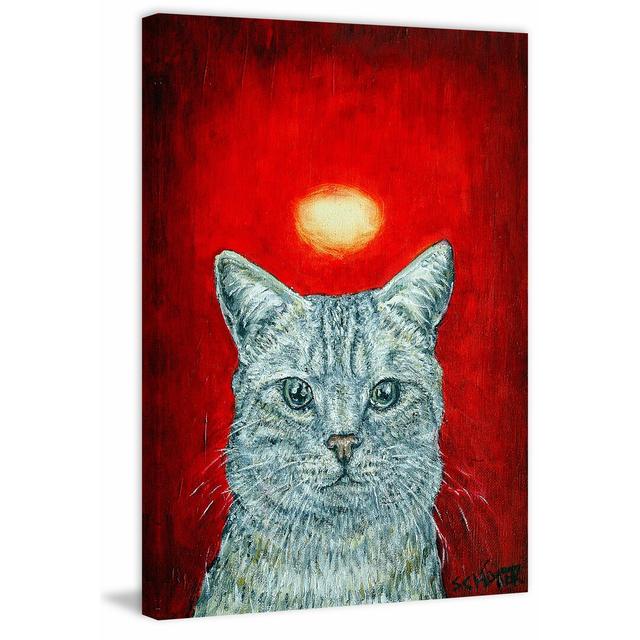 'European Shorthair Cat Angel' by Jay Schmetz Oil Painting Print on Wrapped Canvas East Urban Home Size: 61cm H x 41cm W on Productcaster.