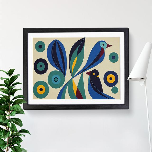 XH1022-8628X Super Abstract Birds - Single Picture Frame Print 17 Stories Frame Colour: Black Framed, Size: 25cm H x 34cm W x 2cm D on Productcaster.