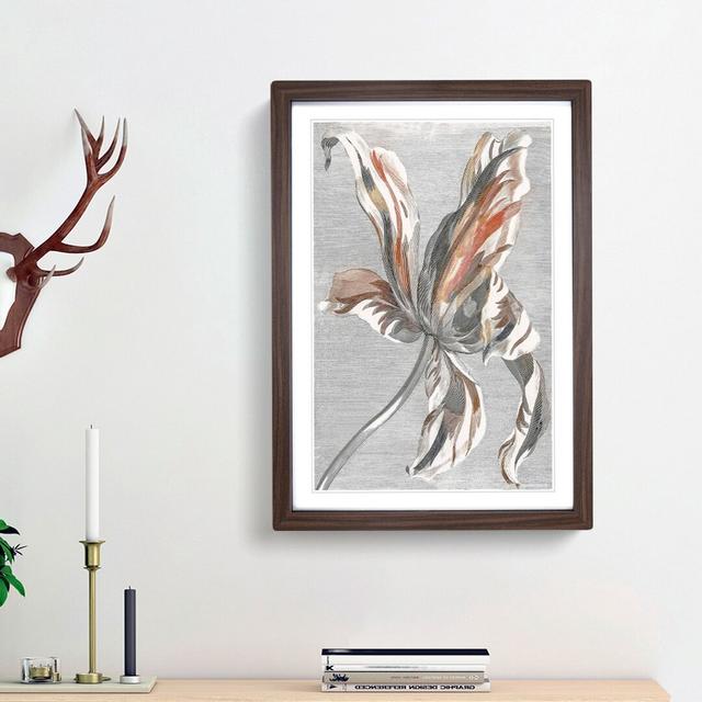 Tulip Flower by Johan Teyler - Picture Frame Painting Print East Urban Home Frame Option: Walnut Framed, Size: 48cm H x 36cm W x 2cm D on Productcaster.