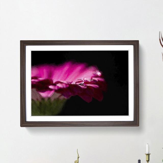 Pink Gerbera Flower - Picture Frame Painting Print East Urban Home Frame Option: Walnut Framed, Size: 36cm H x 48cm W x 2cm D on Productcaster.