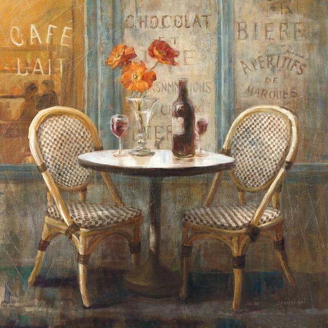 Meet Me at Le Cafe I by Danhui Nai - Wrapped Canvas Painting Marlow Home Co. Size: 51cm H x 51cm W on Productcaster.