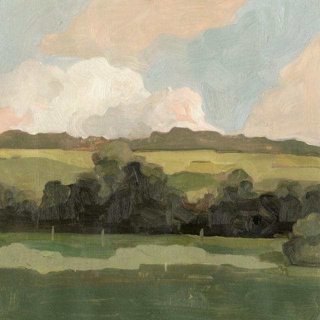 Ochre Evening II by Emma Scarvey - Wrapped Canvas Painting Rosalind Wheeler Size: 51cm H x 51cm W on Productcaster.