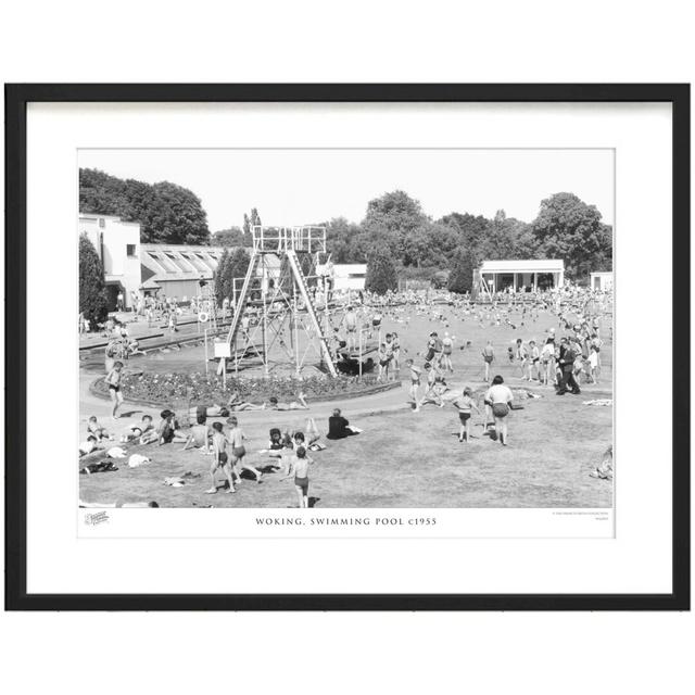 Woking, Swimming Pool C1955 by Francis Frith - Single Picture Frame Print The Francis Frith Collection Size: 60cm H x 80cm W x 2.3cm D on Productcaster.