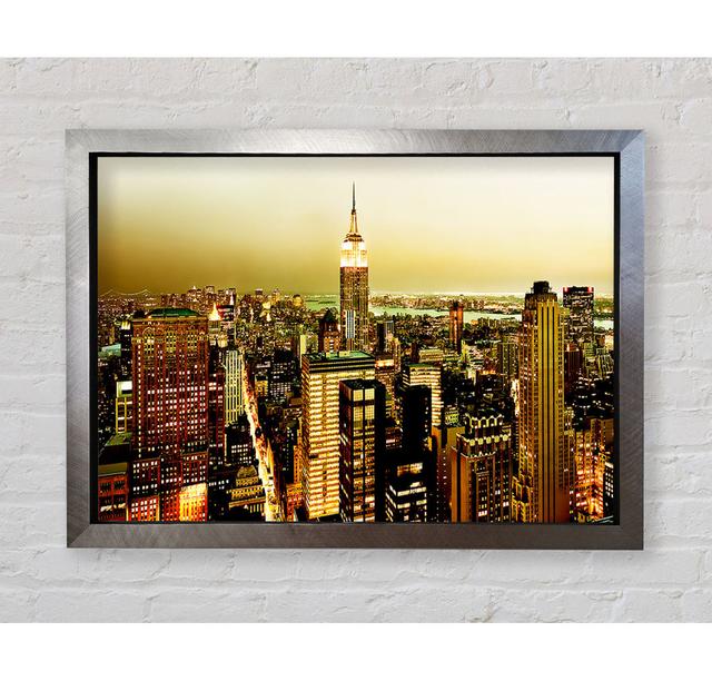 New York City Ochre - Single Picture Frame Art Prints Bright Star Size: 100cm H x 141.4cm W on Productcaster.