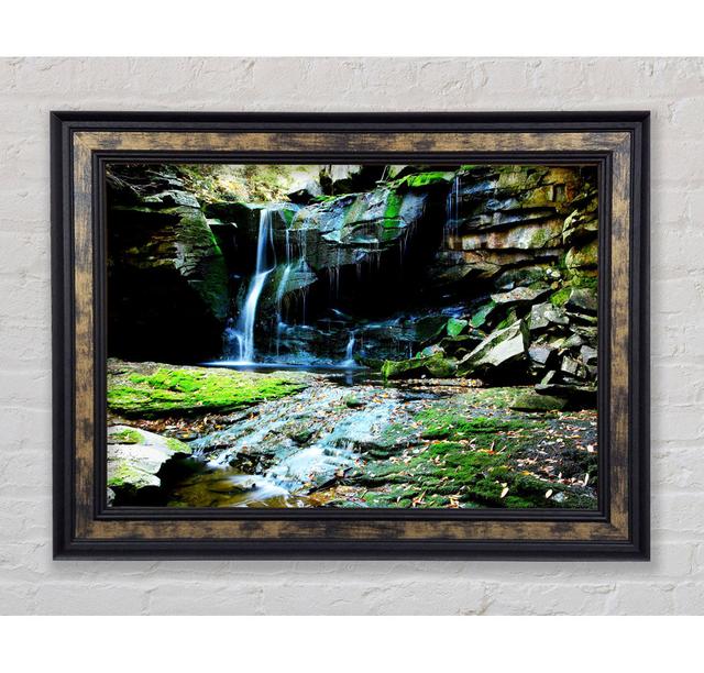 Rocky Waterfall Spill - Single Picture Frame Art Prints Bright Star Size: 59.7cm H x 84.1cm W x 8cm D on Productcaster.