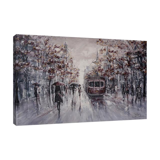 Melbourne Vibes, Collins Street by Isabella Karolewicz - Wrapped Canvas Graphic Art Print East Urban Home Size: 30 cm H x 46 cm W on Productcaster.