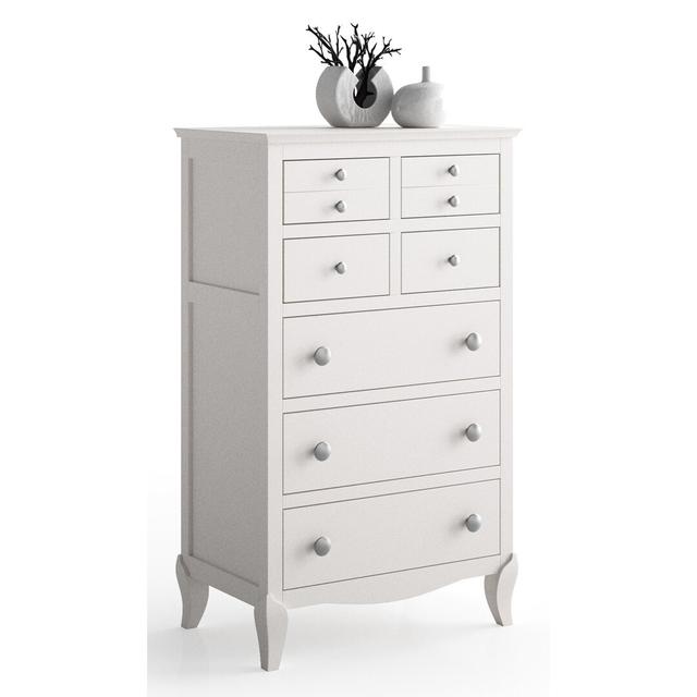 Rennes 7 Drawer Chest of Drawers Fleur De Lis Living Finish: Distressed White on Productcaster.