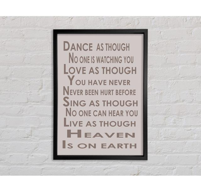 Home Quote Heaven Is On Earth Framed Print Bright Star Colour: Beige, Size: 100cm H x 141.4cm W x 3.3cm D on Productcaster.